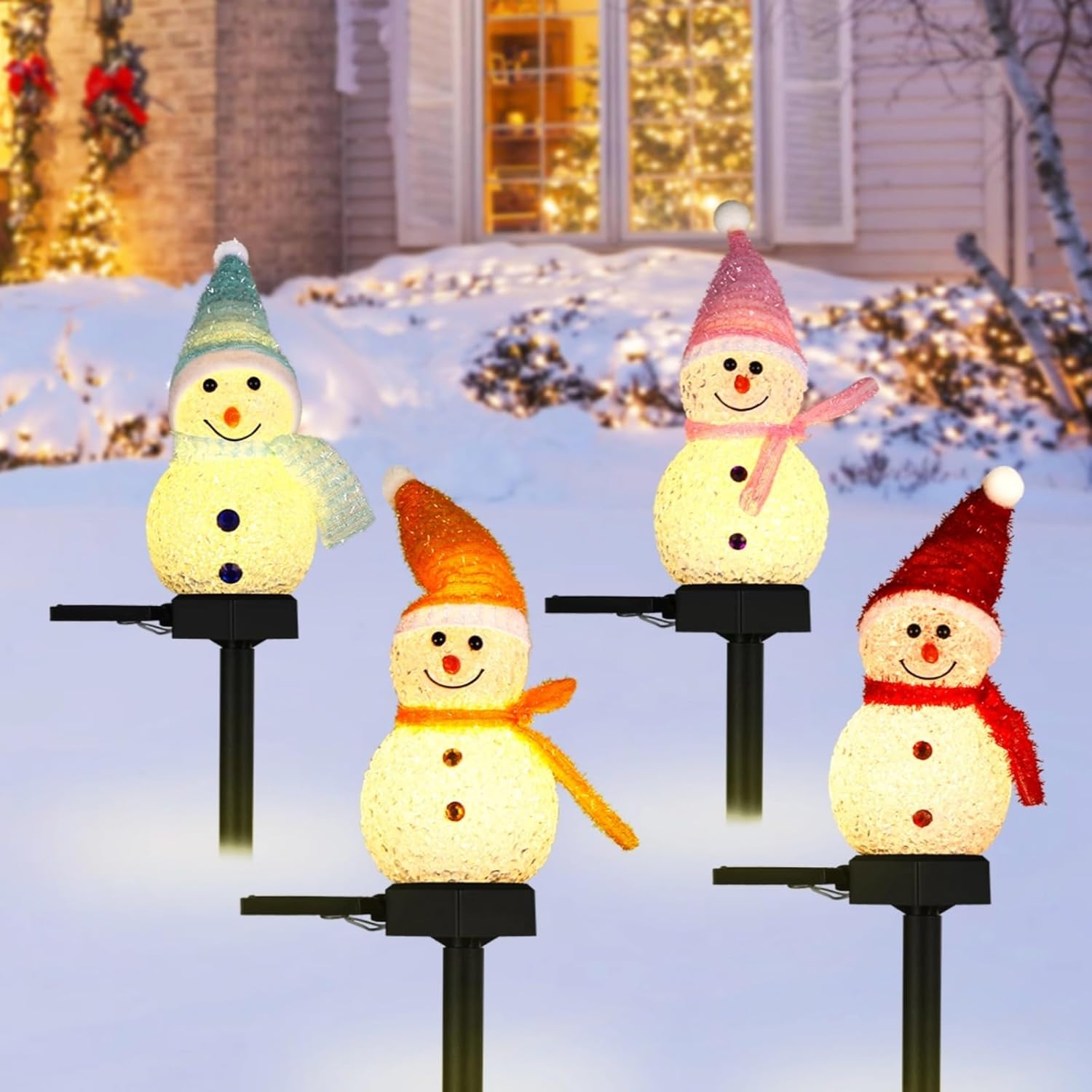 Outdoor Power For Xmas Lights - Led boneco de neve solar luz