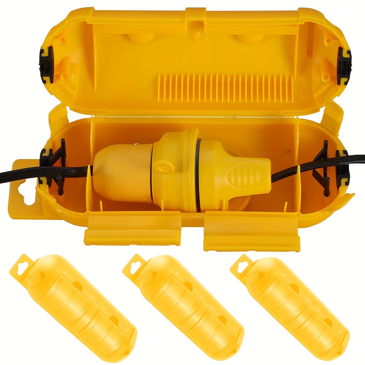 Outdoor Power Point Cover - Capa de Segurança Amarela para Extensão