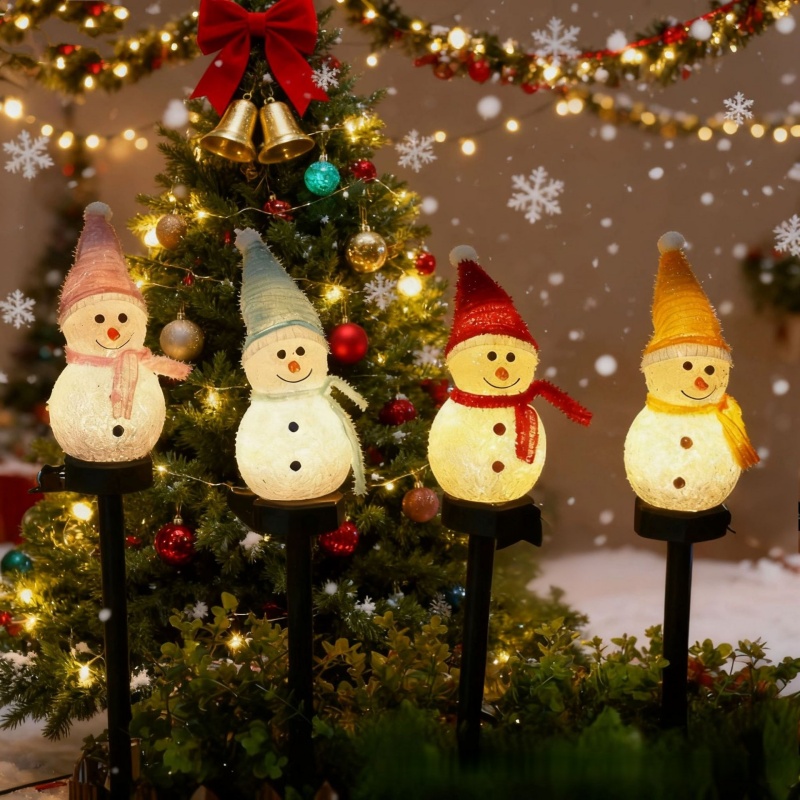 Outdoor Power For Xmas Lights - Led boneco de neve solar luz