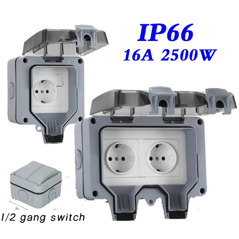 Outdoor Power Plus - Tomadas à prova d'água para parede