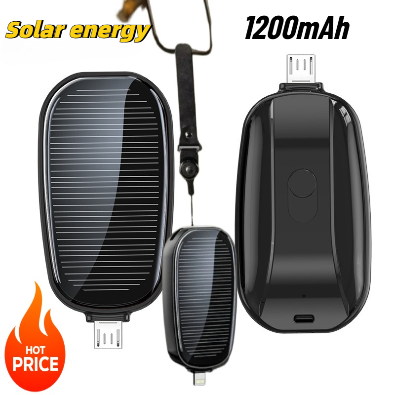 Xiaomi Outdoor Power Supply - Mini carregador portátil solar de 1200mAh,