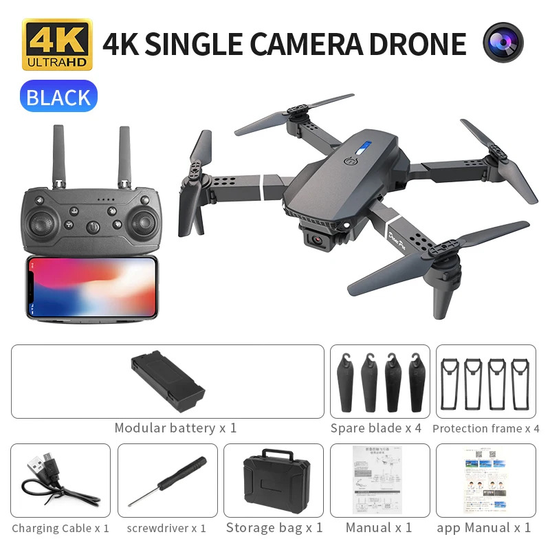 Power Switch Outdoor - E88 probigent dobrável drone suporta comutação