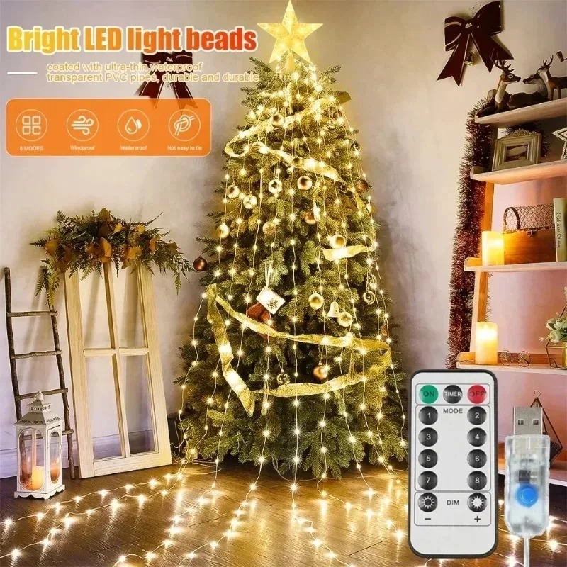 Outdoor Power For Xmas Lights - Luzes de Fada em Cascata com