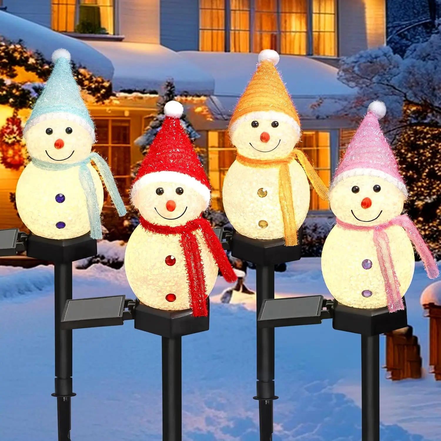 Led boneco de neve solar luz d - Outdoor Power For Xmas Lights avaliação e preço