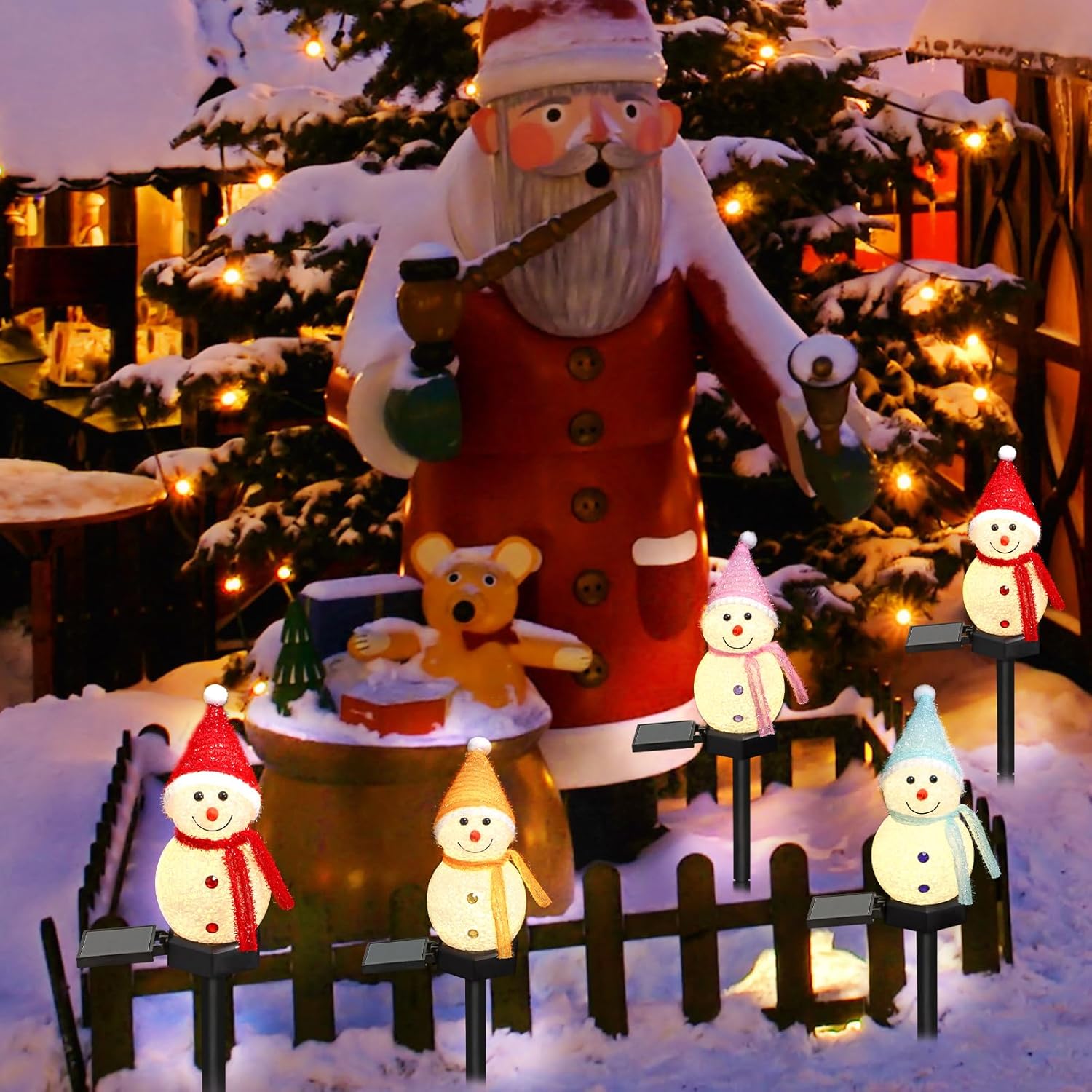 Led boneco de neve solar luz d - Outdoor Power For Xmas Lights avaliação e preço
