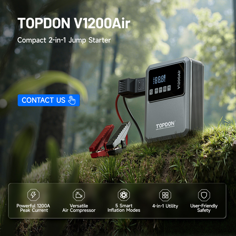 Iniciador de Bateria TOPDON V1 - Air Compressor Portable avaliação e preço