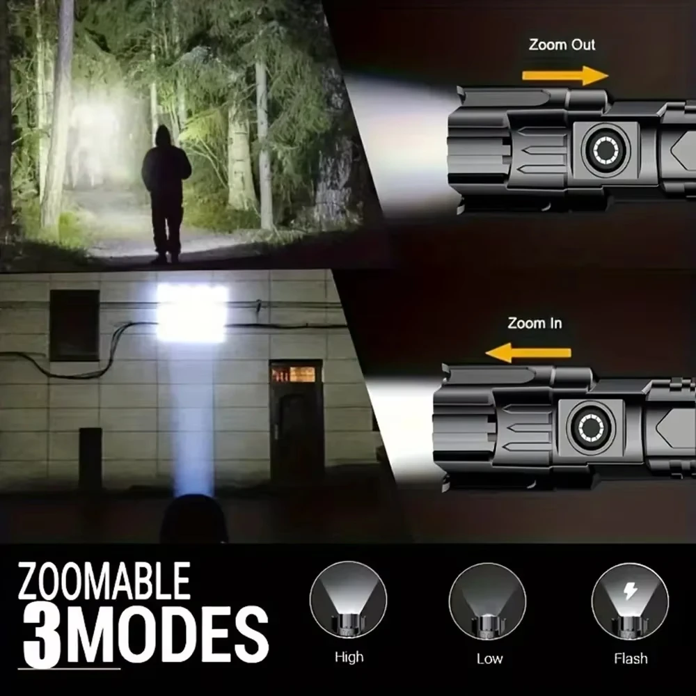 Lanterna Tática LED 2000LM, Re - Outdoor Power Usb avaliação e preço