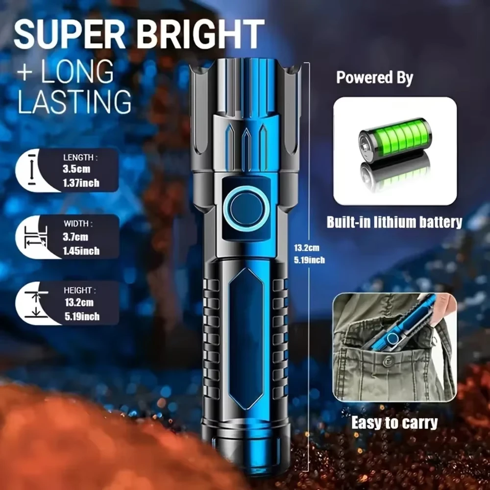 Lanterna Tática LED 2000LM, Re - Outdoor Power Usb avaliação e preço