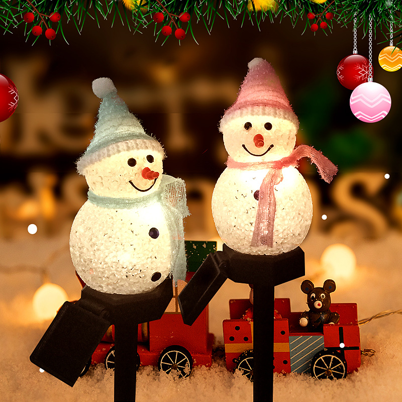 Led boneco de neve solar luz d - Outdoor Power For Xmas Lights avaliação e preço