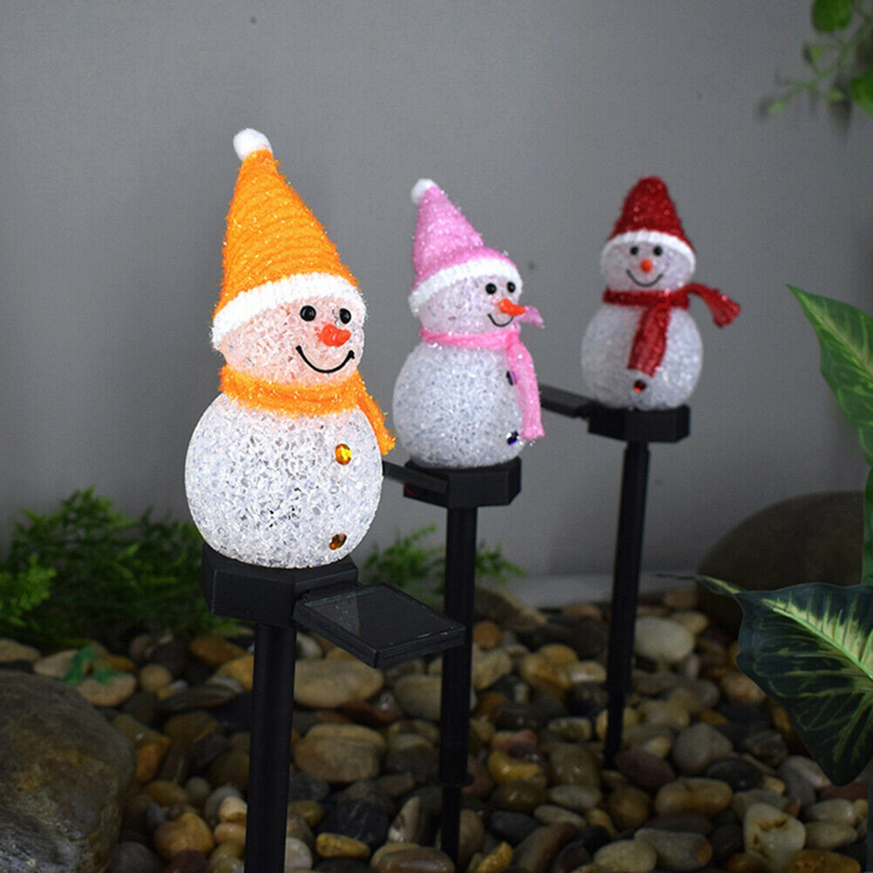 Luzes Solares ABAH-Snowman, De - Outdoor Power For Xmas Lights avaliação e preço