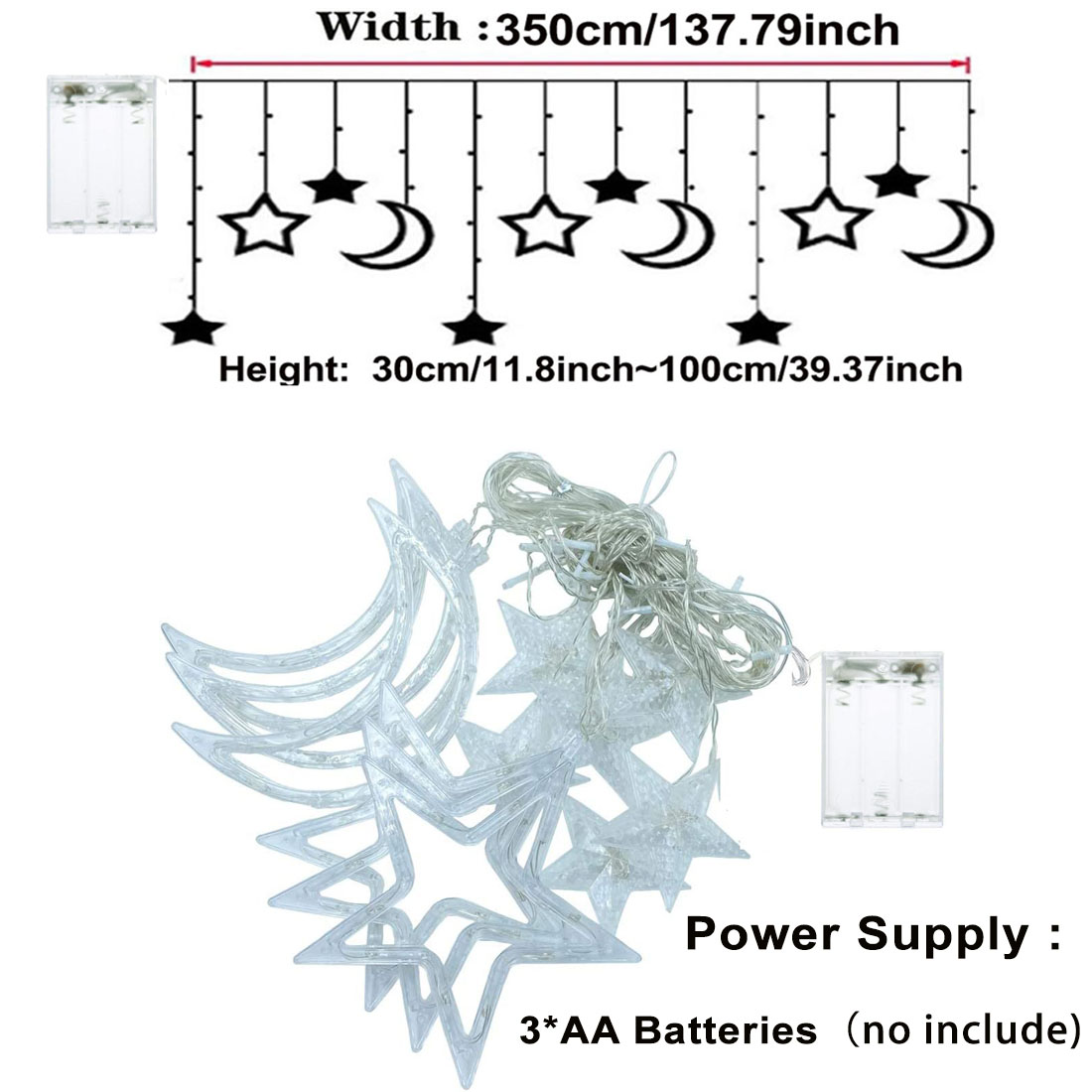 3.5m estrela lua led cortina l - Outdoor Power For Xmas Lights avaliação e preço