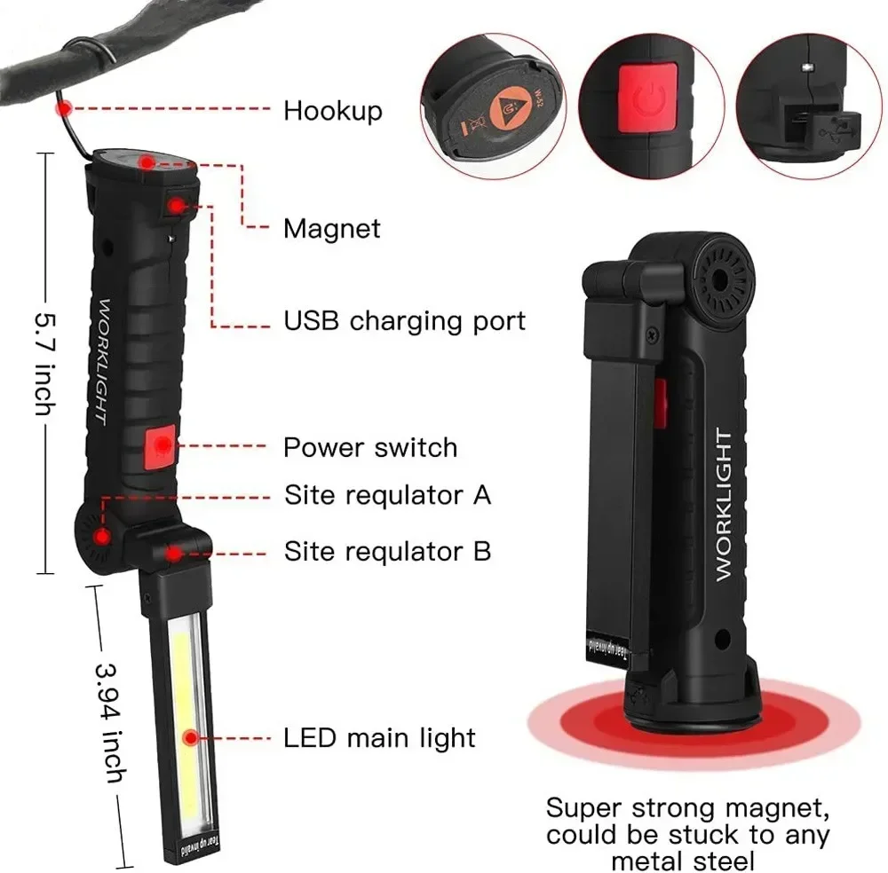 Lanterna LED COB Lâmpada de in - Outdoor Power Usb avaliação e preço