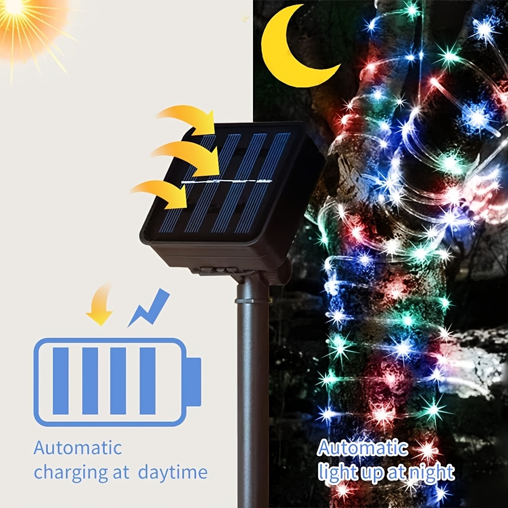 Corda solar de luz, 8 modos, à - Outdoor Power For Xmas Lights avaliação e preço